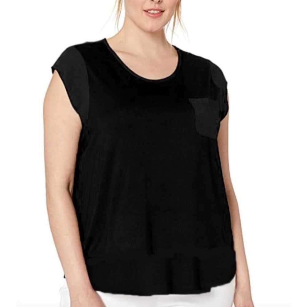 Calvin Klein Black Short Sleeve Top